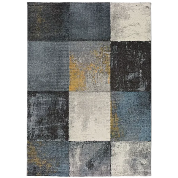 Alfombra Geométrica PatchWork Adra 12152 Gris - Universal (1)