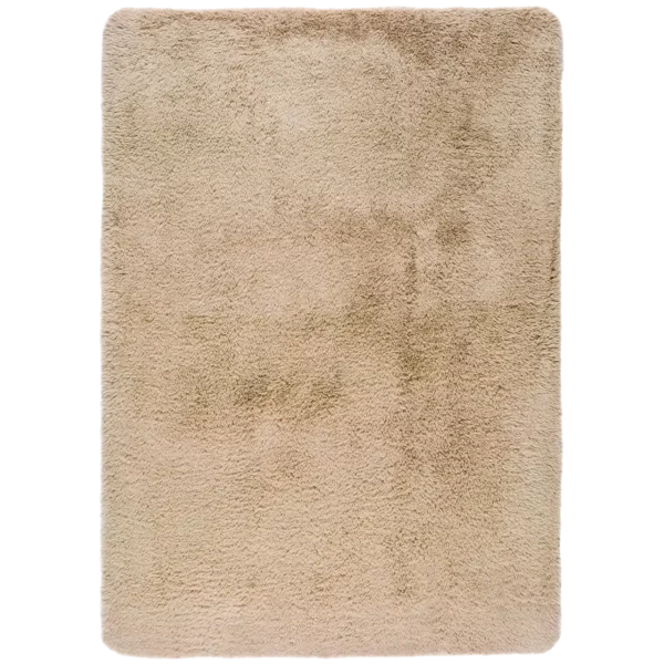 Alfombra Shaggy Lavable Alpaca Liso Beige - Universal (1)
