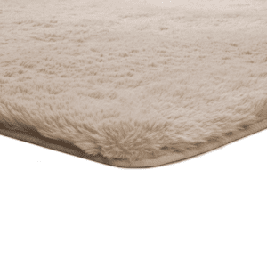 Alfombra Shaggy Lavable Alpaca Liso Beige - Universal (3)