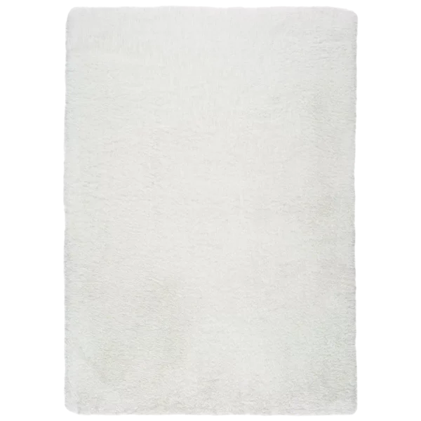 Alfombra Shaggy Lavable Alpaca Liso Blanco - Universal (1)