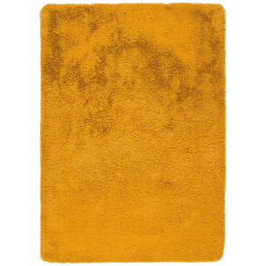 Alfombra Shaggy Lavable Alpaca Liso Mostaza - Universal (1)