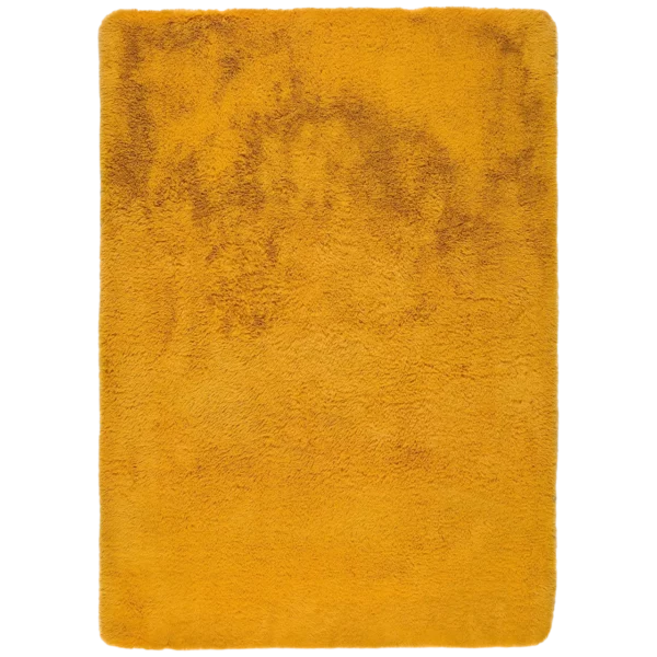 Alfombra Shaggy Lavable Alpaca Liso Mostaza - Universal (1)
