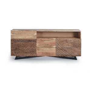 Aparador Tv en Madera de Acacia y Metal - Giner y Colomer - 2