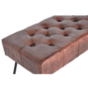 Banqueta Piel Vacuno Patas Metal 96x40x44 - Giner y Colomer - 2