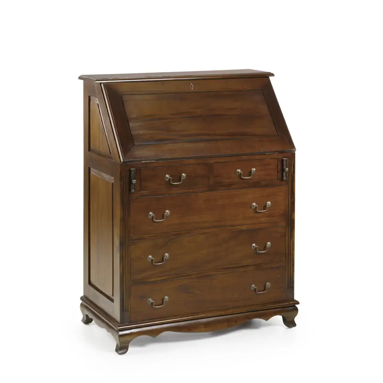 Cómoda de Escritorio Vintage 2+3 Cajones de Madera de Caoba - Moycor (1)