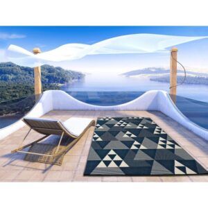 ALFOMBRA GEOMÉTRICA CLHOE 20409 AZUL UNITRAMA