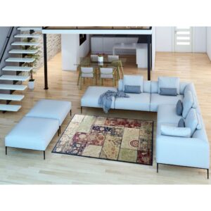 ALFOMBRA PATCHWORK-VINTAGE DE ESTILO NÓRDICO BELGA 9787 MULTI UNITRAMA