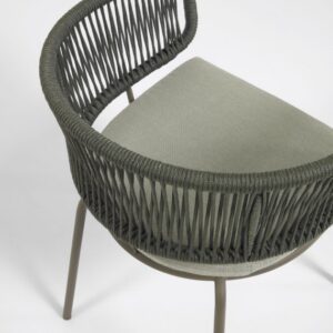 SILLA NADIN CUERDA VERDE Y ACERO GALVANIZADO KAVE HOME