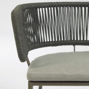 SILLA NADIN CUERDA VERDE Y ACERO GALVANIZADO KAVE HOME