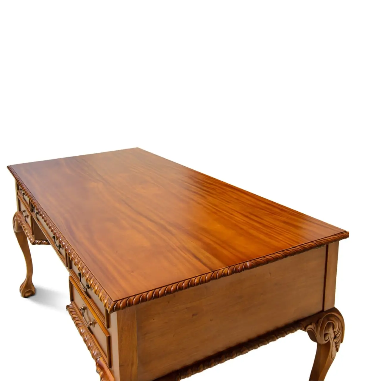 Escritorio 5 Cajones Madera Caoba Colección Vintage 160x80x79 Cm - Moycor (4)