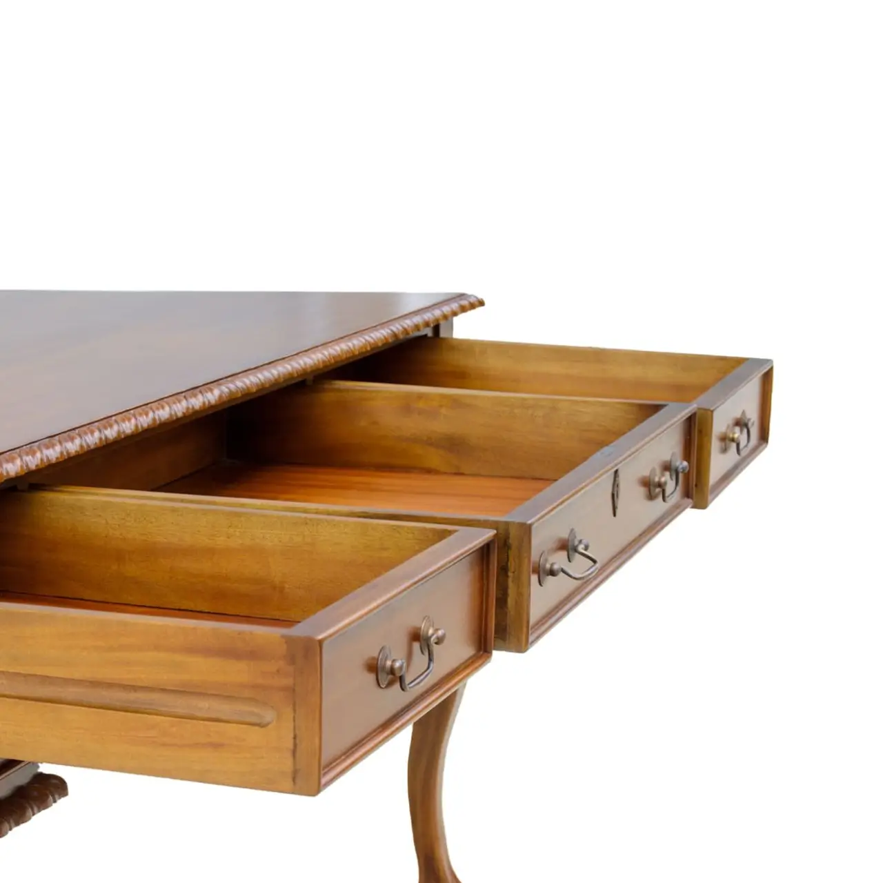Escritorio 5 Cajones Madera Caoba Colección Vintage 160x80x79 Cm - Moycor (5)