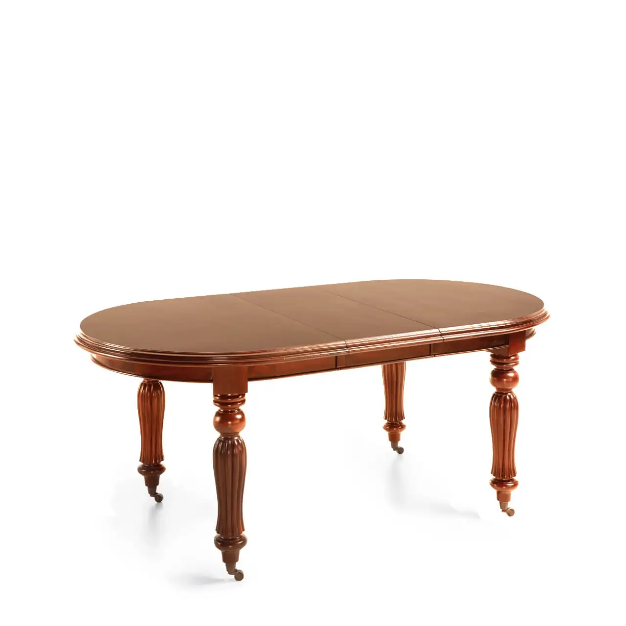 Mesa Comedor Ovalada Extensible Con Ruedas Mod. Victorian Madera Caoba Colección Vintage 160240x110x80 Cm - Moycor (2)