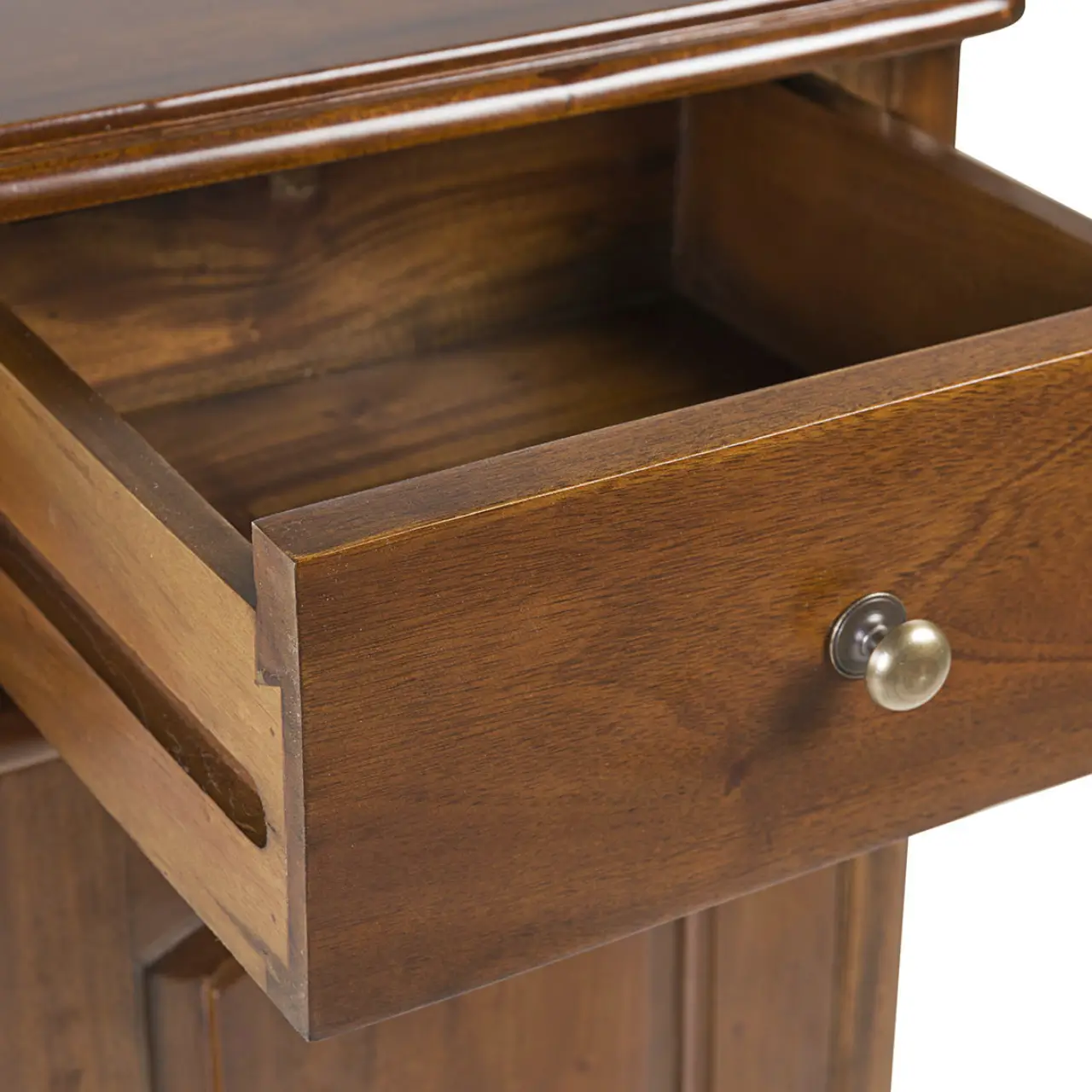 Mesita Noche Mod. Victorian 1 Cajón + 1 Puerta Madera Caoba Colección Vintage 40x40x65 Cm - Moycor (3)