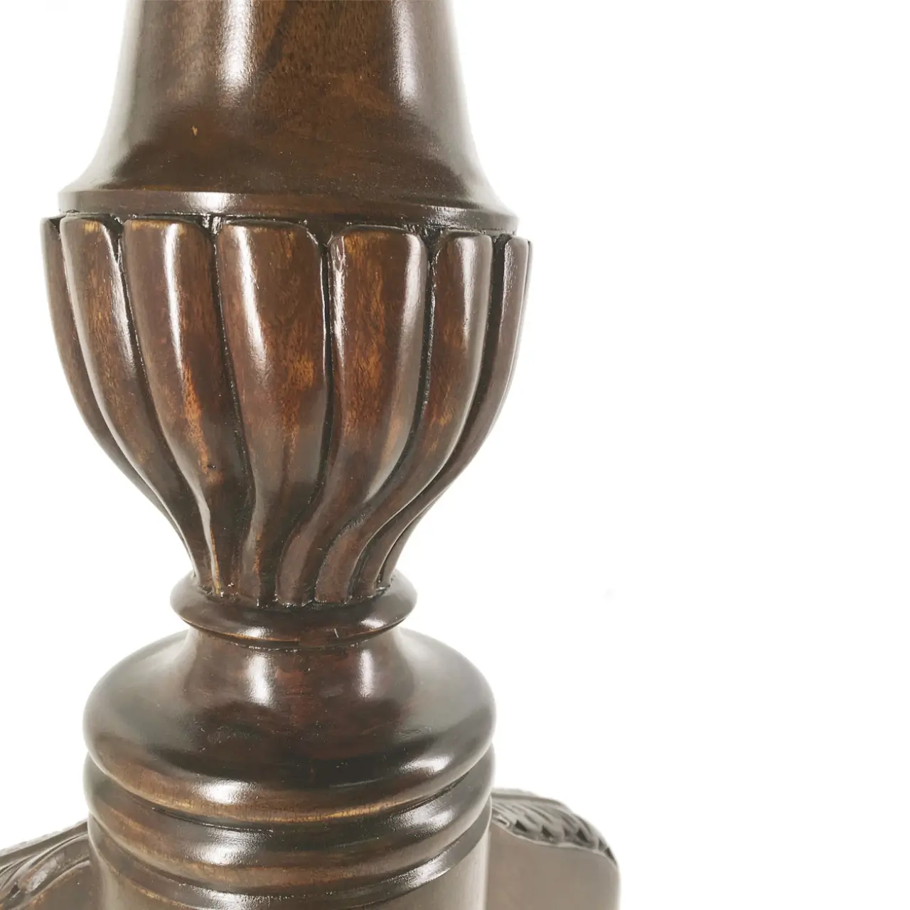 Mesita Redonda Velador 2 Cajones Madera Caoba Colección Vintage 60x60x70 Cm - Moycor (3)