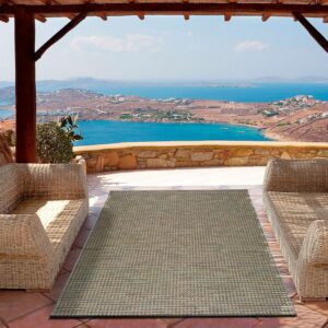 Alfombra Lisa Indoor-Outdoor Asia 8227 Plata