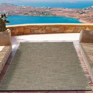 Alfombra Lisa Indoor-Outdoor Asia 8227 Plata