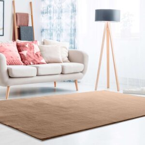Alfombra Lisa tipo shaggy Loft Liso Beig UNITRAMA