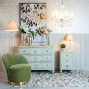 MESITA 3 CAJONES BLANCO ROTO DM-MADERA 45 X 36 X 66 CM IXIA