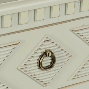 MESITA 3 CAJONES BLANCO ROTO DM-MADERA 45 X 36 X 66 CM IXIA