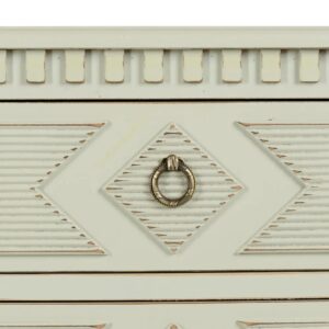 MESITA 3 CAJONES BLANCO ROTO DM-MADERA 45 X 36 X 66 CM IXIA