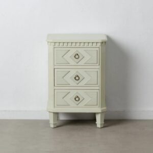 MESITA 3 CAJONES BLANCO ROTO DM-MADERA 45 X 36 X 66 CM IXIA