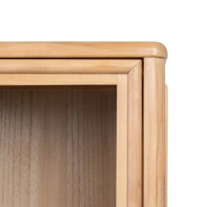 VITRINA NATURAL MADERA DM DECORACIÓN 47 X 34 X 170 CM IXIA