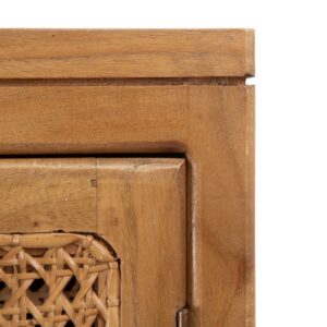 ARMARIO NATURAL RATÁN/MADERA SALÓN 80 X 40 X 160 CM IXIA