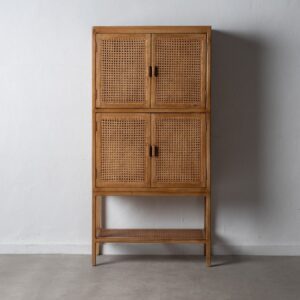 ARMARIO NATURAL RATÁN/MADERA SALÓN 80 X 40 X 160 CM IXIA