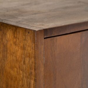 ARMARIO MARRÓN-ORO MADERA DE MANGO 130 X 43 X 165 CM IXIA