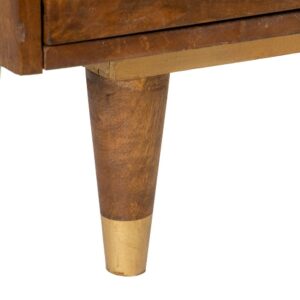 ARMARIO MARRÓN-ORO MADERA DE MANGO 130 X 43 X 165 CM IXIA