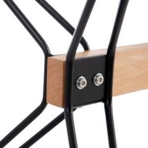 MESA COMEDOR NEGRO METAL-CRISTAL SALÓN 140 X 80 X 75 CM IXIA