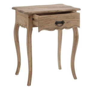 MESITA NATURAL MADERA MINDI DORMITORIO IXIA