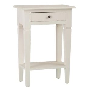 MESITA NOCHE BLANCO ROTO MADERA MINDI IXIA
