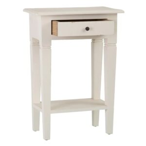 MESITA NOCHE BLANCO ROTO MADERA MINDI IXIA