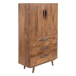 ARMARIO MARRÓN MADERA DE MANGO SALÓN 105 X 43 X 180 CM IXIA