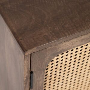 MUEBLE TV NATURAL MADERA-RATÁN SALÓN 130 X 38 X 58 CM IXIA
