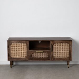 MUEBLE TV NATURAL MADERA-RATÁN SALÓN 130 X 38 X 58 CM IXIA