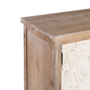 ARMARIO NATURAL-BLANCO MADERA 64 X 37 X 86 CM IXIA
