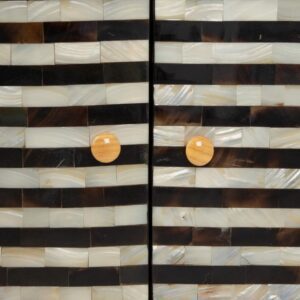 ARMARIO BLANCO-NEGRO CUERNO SALÓN 90 X 38 X 121 CM IXIA