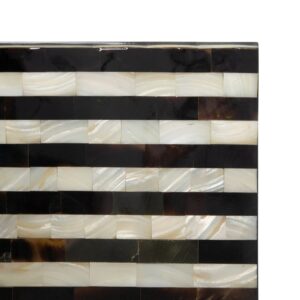ARMARIO BLANCO-NEGRO CUERNO SALÓN 90 X 38 X 121 CM IXIA
