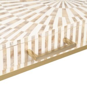 CONSOLA BEIGE-ORO METAL / RESINA 81,50 X 41 X 77 CM IXIA