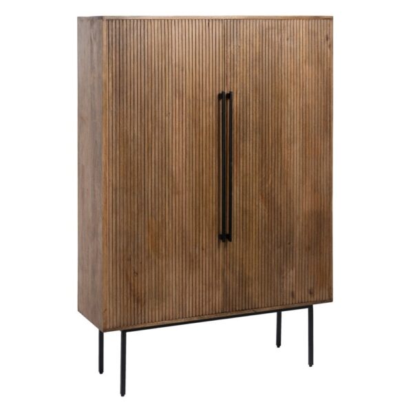 ARMARIO MARRÓN MADERA DE MANGO SALÓN 120 X 40 X 180 CM IXIA