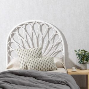 CABECERO BLANCO RATÁN DORMITORIO 100 X 3 X 125 CM IXIA
