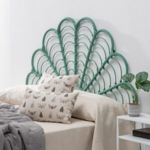 CABECERO VERDE RATÁN DORMITORIO 160 X 3 X 80 CM IXIA