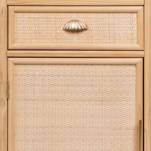 VITRINA NATURAL MADERA DM DECORACIÓN 47 X 34 X 170 CM IXIA
