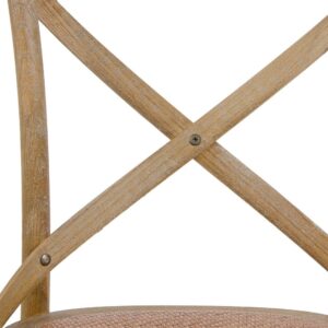 SILLA MARRÓN MADERA DE OLMO DECORACIÓN 46 X 42 X 87 CM IXIA
