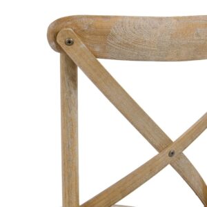 SILLA MARRÓN MADERA DE OLMO DECORACIÓN 46 X 42 X 87 CM IXIA