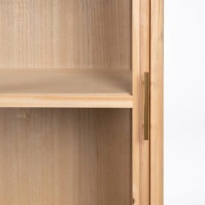 VITRINA NATURAL MADERA DM DECORACIÓN 47 X 34 X 170 CM IXIA