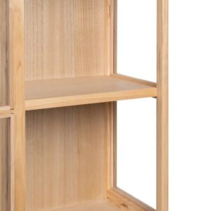 VITRINA NATURAL MADERA DM DECORACIÓN 47 X 34 X 170 CM IXIA