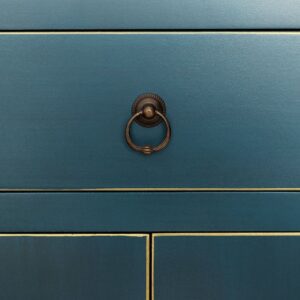 ARMARIO 2 PUERTAS Y 2 CAJONES AZUL DM 55 X 33 X 185 CM IXIA